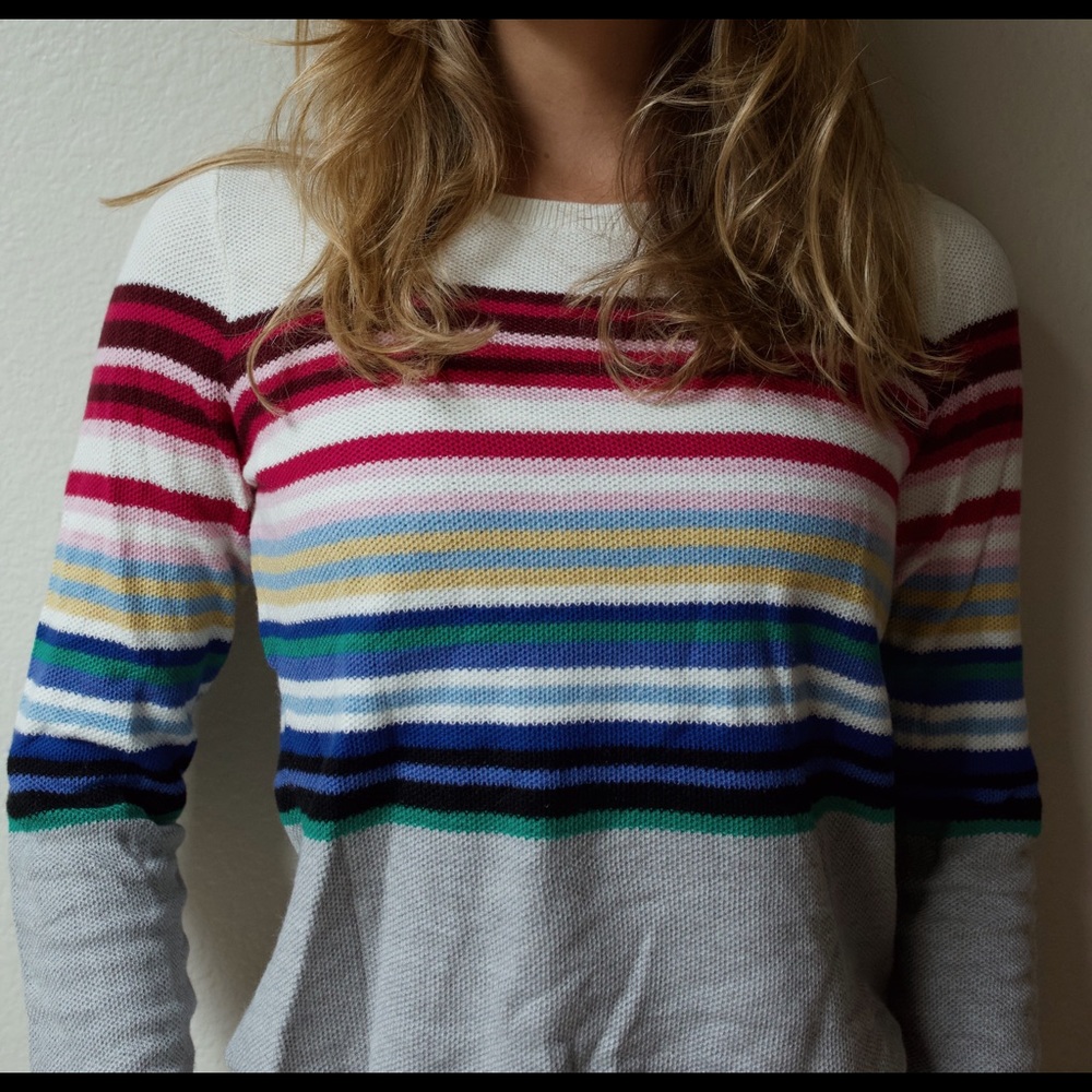 Talbots rainbow sweater
